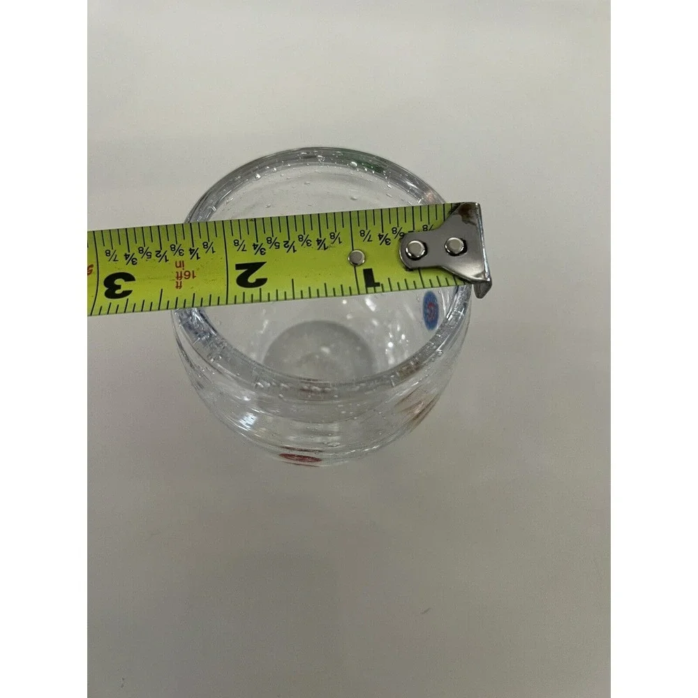 Crate & Barrel Millefiori Votive Candle Holder Blown‎ Bubble Glass Zazz 2.5